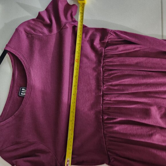 Gap Maternity Dress Womens Small Purple Short Sleeve Tiered Dress Soft Stretch - Picture 4 of 9